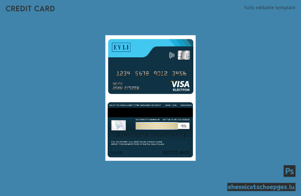 Beispielvorschau der finnischen Evli Bank Visa Electron Karte